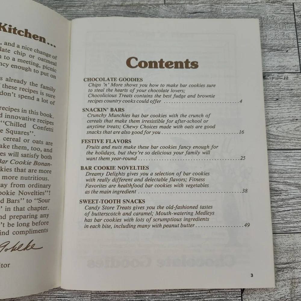 Bar Cookie Bonanza Cookbook Booklet 1982 Recipes Bake Sale Nostalgia Retro Charm